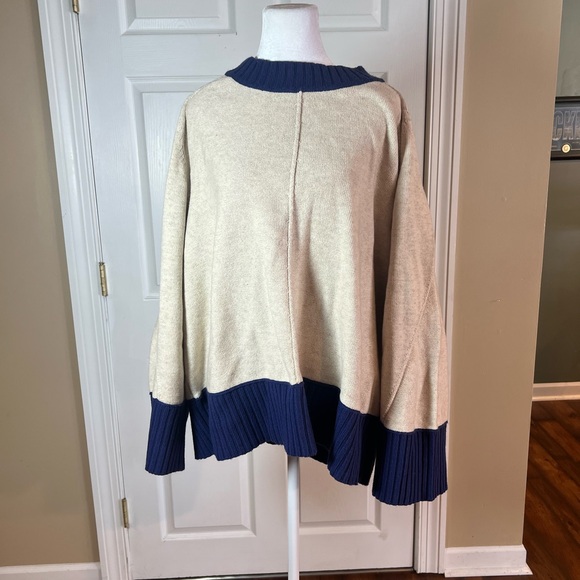 NWT Anthropologie Maeve Chandler Crewneck Pullover Relaxed Sweater $168 XL - Picture 4 of 12